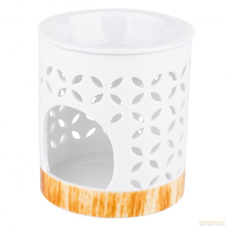 Porcelanowy Kominek Zapachowy Dek. Liście 10x10x11 cm