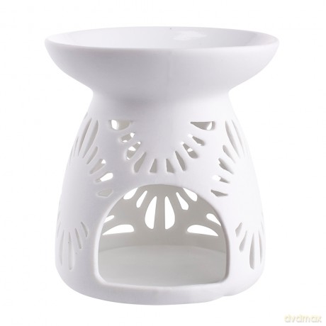 Porcelanowy Kominek Zapachowy Dek. Paski 11x11x11,5 cm