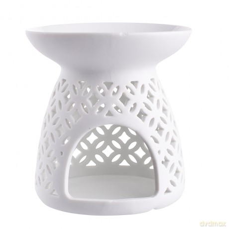 Porcelanowy Kominek Zapachowy Dek. Romby 11x11x11,5 cm