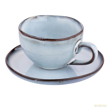 Reactive Blue Filiżanka 220 Ml Ze Spodkiem 15 cm Nbc w Opasce