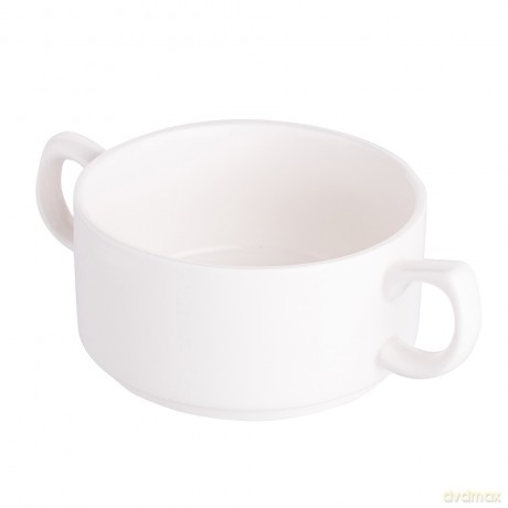 Regular Bulionówka z Uszami 280 Ml Porcelana Kremowa