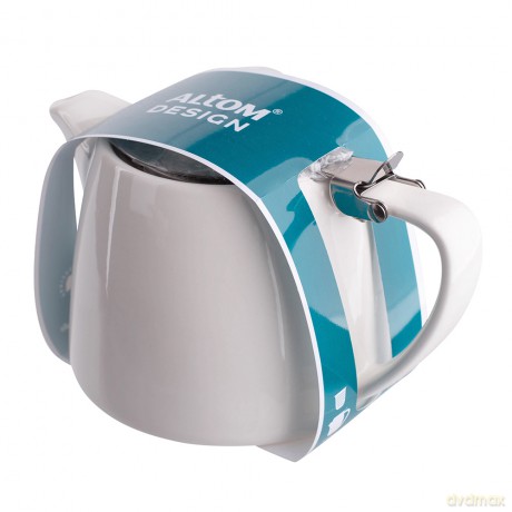 Regular Czajnik z Zaparzaczem 550 Ml Porcelana Kremowa w Opasce