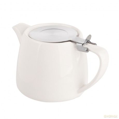Regular Czajnik z Zaparzaczem 550 Ml Porcelana Kremowa w Opasce