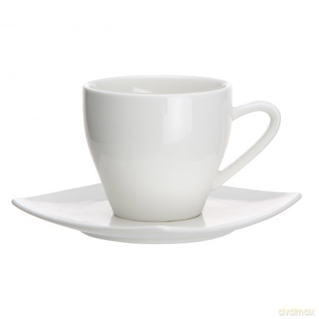 Regular Filiżanka 200 Ml Ze Spodkiem Niedekorowane Opak. Opaska Pvc Porcelana Kremowa