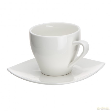 Regular Filiżanka 200 Ml Ze Spodkiem Niedekorowane Opak. Opaska Pvc Porcelana Kremowa