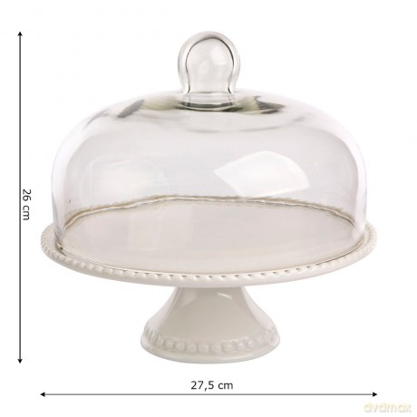 Regular Patera Do Tortu 27,5x26cm z Pokrywą Szklaną Color Box New