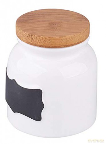 Regular Słoiczek Porcelanowy 200ml 8x9cm z Bambusowym Wieczkiem