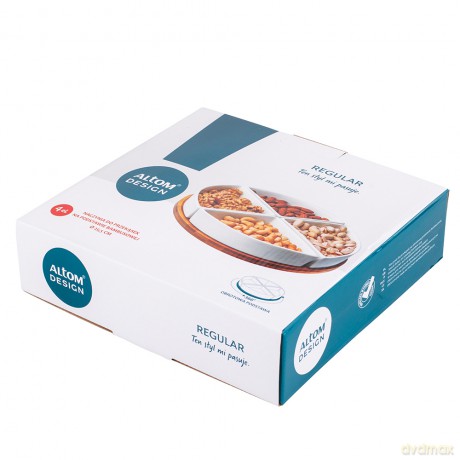 Regular Zest. 4 Naczyń Na Podstawie Bambusowej 25,5cm Color Box