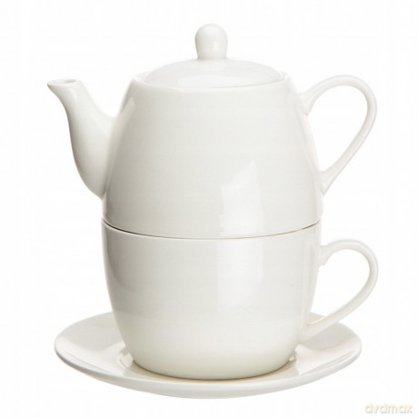 Regular Zestaw Do Herbaty Tea For One Opaska Pvc Porcelana Kremowa