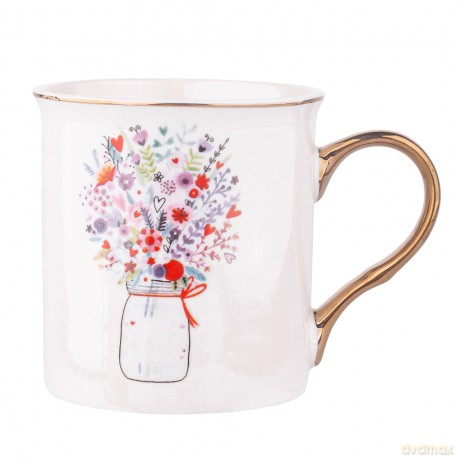 Romantic Kubek Prosty Ze Złotym Uchem Nbc 250 Ml Dek. C