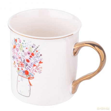 Romantic Kubek Prosty Ze Złotym Uchem Nbc 250 Ml Dek. C