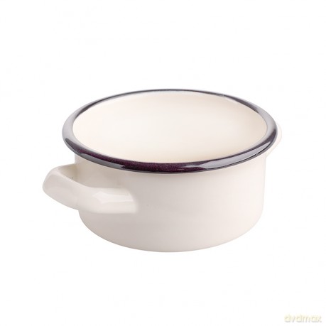 Rondel Emaliowany 0,5l Śr.12cm Wys.5,8cm Krem