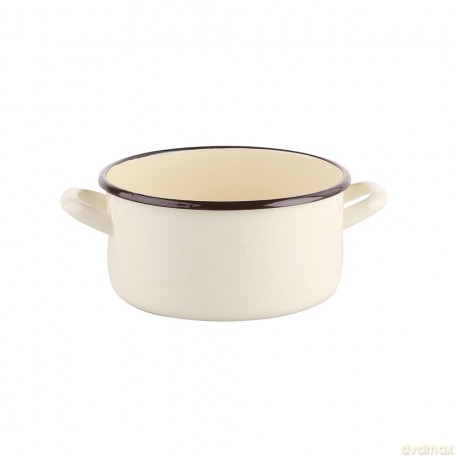 Rondel Emaliowany 1,45l Śr.16cm Wys.8,5cm Krem