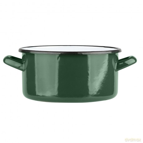 Rondel Emaliowany 2,9l Śr.20cm Wys.10,5cm Zieleń
