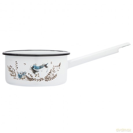 Rondel Emaliowany z Trzonkiem 1,0l Śr.14cm Wys.7cm Dek. Serenity