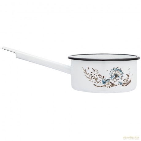 Rondel Emaliowany z Trzonkiem 1,0l Śr.14cm Wys.7cm Dek. Serenity
