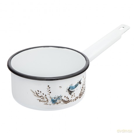 Rondel Emaliowany z Trzonkiem 1,0l Śr.14cm Wys.7cm Dek. Serenity