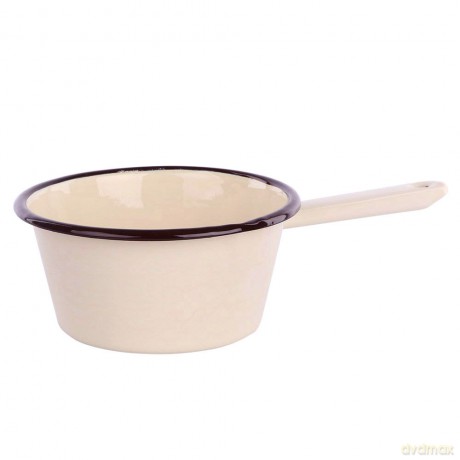 Rondel Stożkowy z Trzonkiem 0,6l Śr.14cm Wys.7cm Krem, z Dzióbkiem