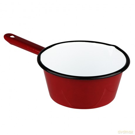 Rondel Stożkowy z Trzonkiem I Dzióbkiem 0,6l Śr.14cm Wys.7cm Czerwień