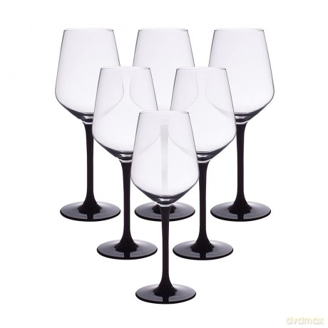 Rubin Black Kpl.6 Kieliszków Wino Białe 290ml