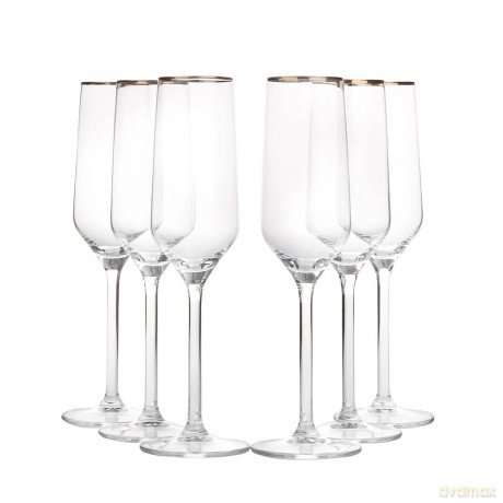 Rubin Gold Kpl. 6 Kieliszków Szampan 220 Ml