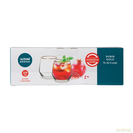Rubin Gold Kpl.6 Szklanek 370ml