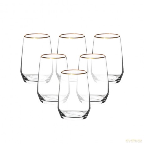Rubin Gold Kpl.6 Szklanek 450ml
