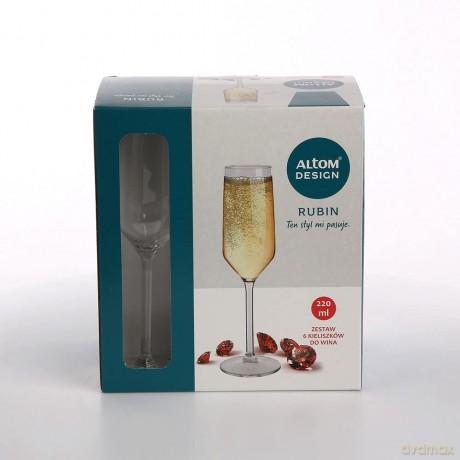 Rubin Kpl. 6 Kieliszków Szampan 220ml
