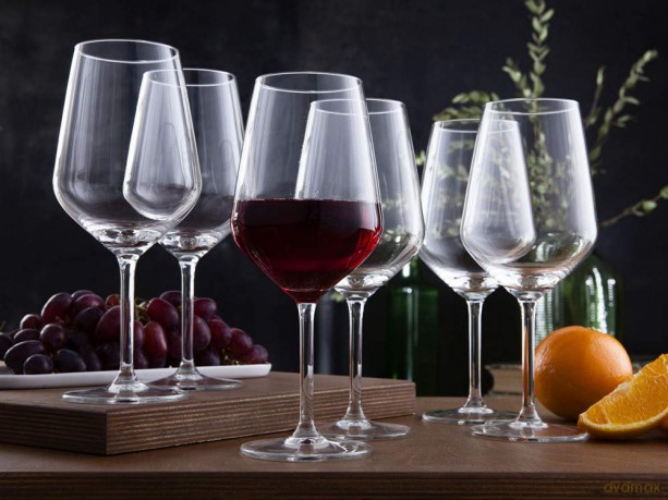 Rubin Kpl. 6 Kieliszków Wino Czerwone 530ml
