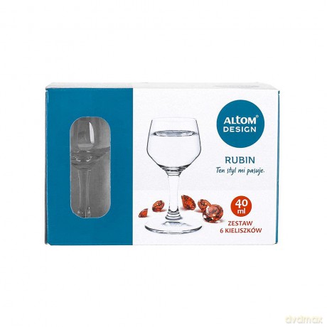 Rubin Kpl. 6 Kieliszków Wódka 40 Ml