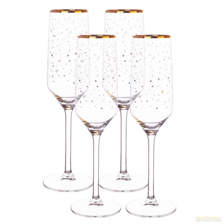 Rubin Star Kpl. 4 Kieliszków Szampan 220ml