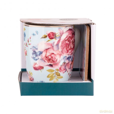 Scarlett Kubek Nbc 300 Ml Z Podkładką Błękitny Color Box