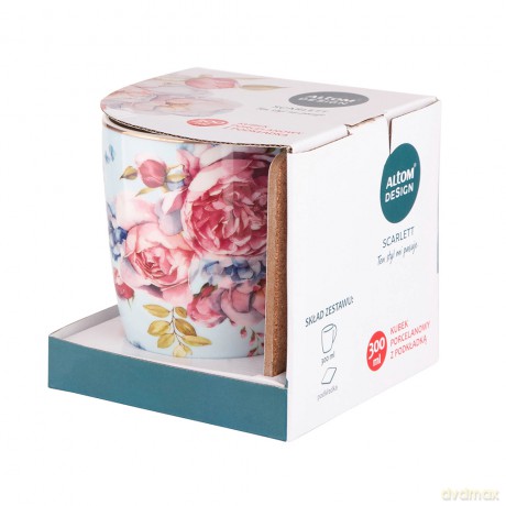 Scarlett Kubek Nbc 300 Ml Z Podkładką Błękitny Color Box