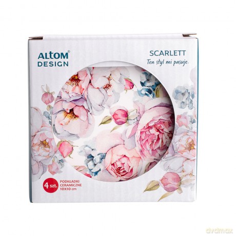 Scarlett Zestaw 4 Podstawek Ceramicznych 10x10 cm