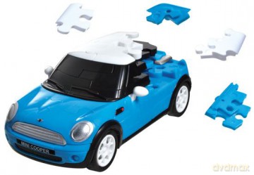 CARS 3D - Mini Cooper (niebieski) [PUZZLE]