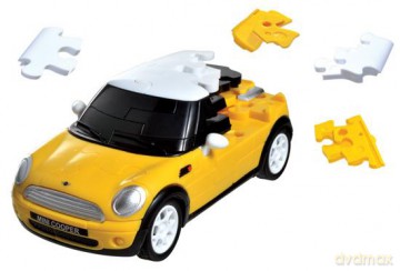 CARS 3D - Mini Cooper (żółty) [PUZZLE]
