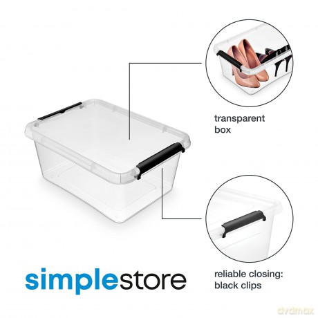 Simplestore Pojemnik Do Przechowywania z Pok.39x29x16,5cm 12,5l (1522)