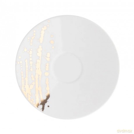Splendor Spodek 16cm Biały Złoty