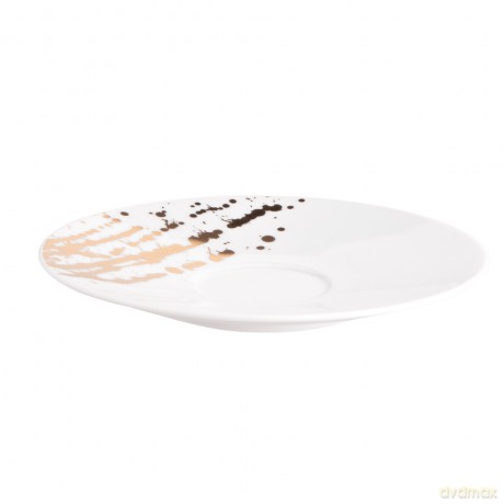 Splendor Spodek 16cm Biały Złoty