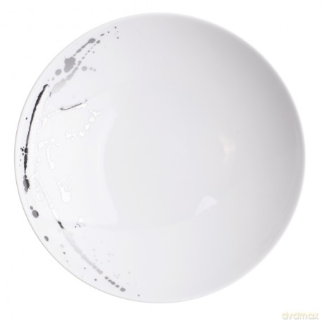 Splendor Talerz Głęboki 21cm Biały Platyna