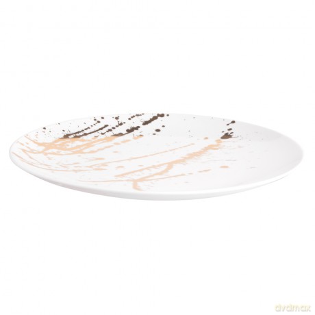 Splendor Talerz Płytki 28cm Biały Złoty