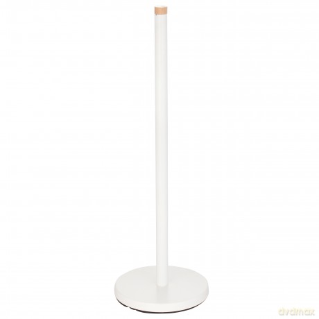 Stojak Na Papier Toaletowy Metalowy + Bambus 15x46,5 cm Biały (Łazienka)