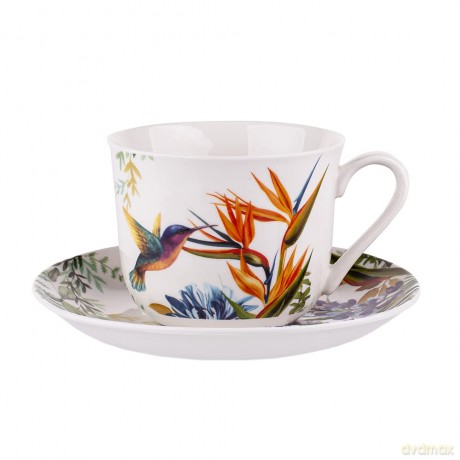 Strelicja Filiżanka Jumbo 400 Ml Ze Spodkiem 16,5 cm Nbc w Opasce Pvc