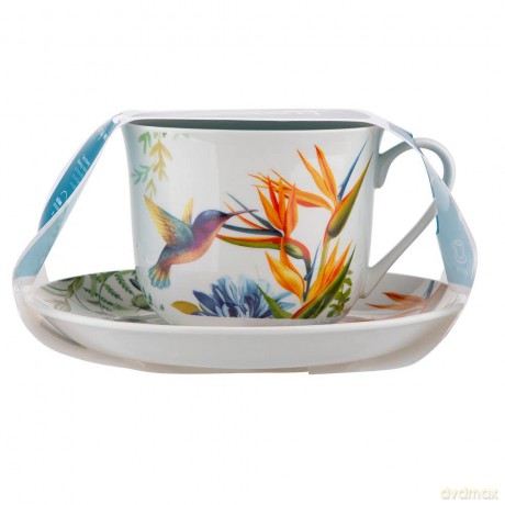 Strelicja Filiżanka Jumbo 400 Ml Ze Spodkiem 16,5 cm Nbc w Opasce Pvc