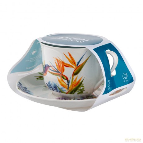 Strelicja Filiżanka Jumbo 400 Ml Ze Spodkiem 16,5 cm Nbc w Opasce Pvc