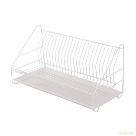 Suszarka Do Naczyń 1-Poziomowa 50cm Biała z Tacką