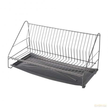 Suszarka Do Naczyń 1-Poziomowa 50cm Srebrna z Tacką