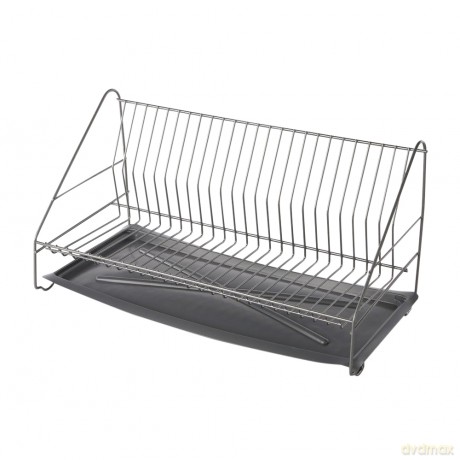 Suszarka Do Naczyń 1-Poziomowa 50cm Srebrna z Tacką