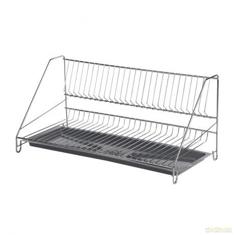 Suszarka Do Naczyń 1-Poziomowa 50cm Wysoka z Tacką Chrom