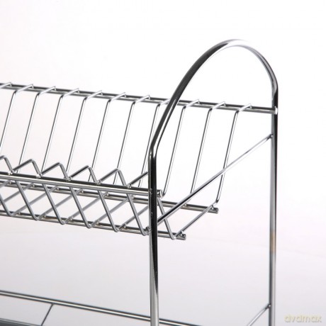 Suszarka Do Naczyń 2-Poziomowa 40cm z Tacką Chrom